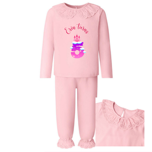 Pastel Pink Frill PJS