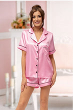 Load image into Gallery viewer, Kids &amp; Adult Satin Pink PJS
