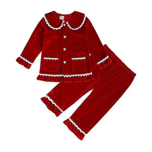 FEMALE Adult Frill Velvet PJS