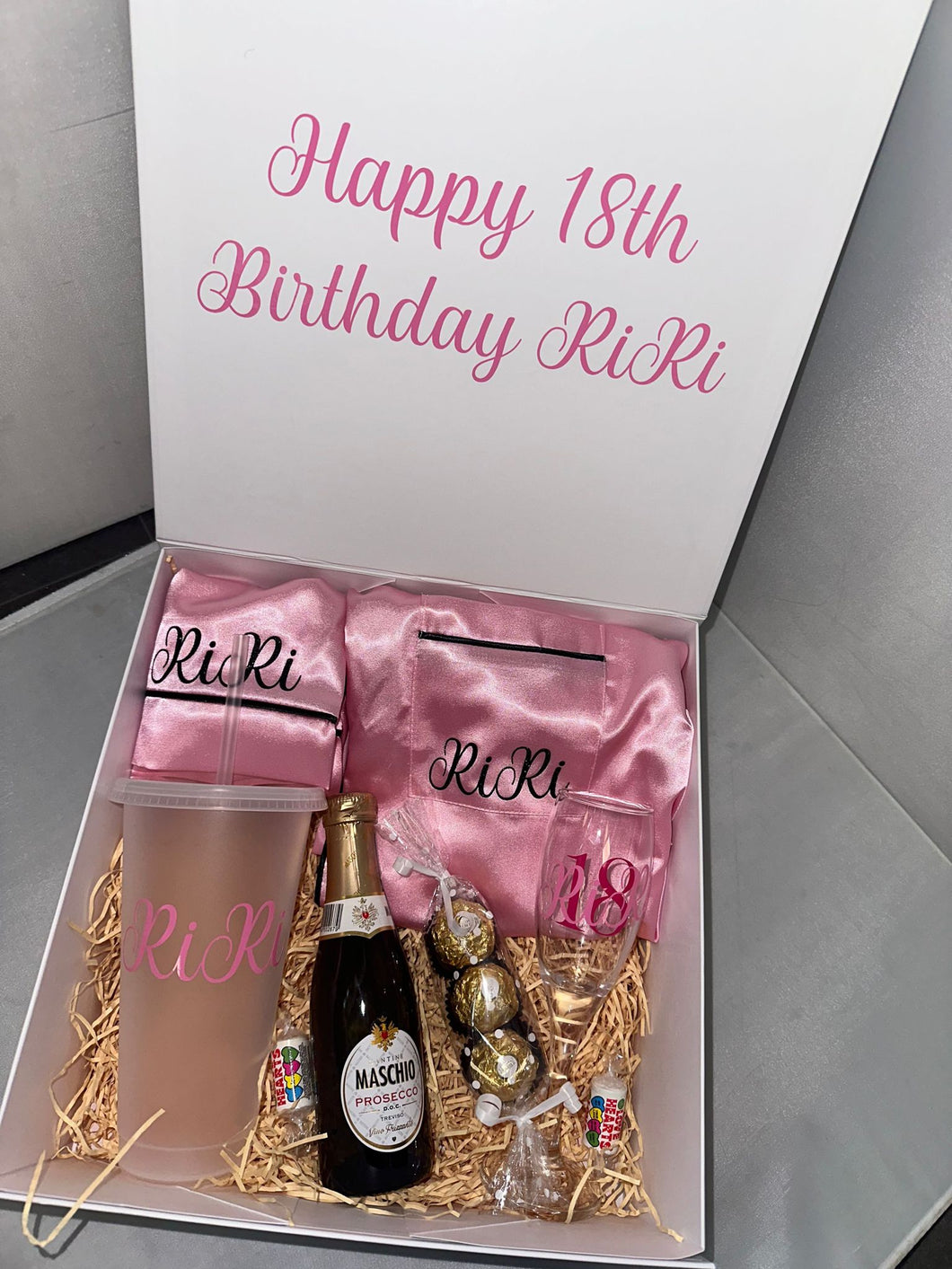 Pink Prosecco Satin Gift Box