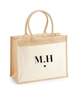 PERSONALISED Jute Bag **initials only