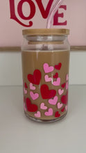 Load and play video in Gallery viewer, Pink Heart Libbey Glass Cup
