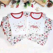 Load image into Gallery viewer, Grey Christmas PJS
